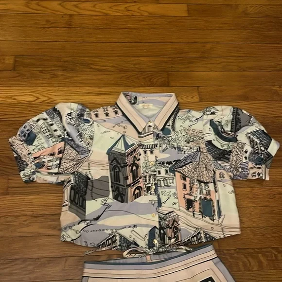 Stylish Women's Printed Two-Piece Set - Picture 3 of 7